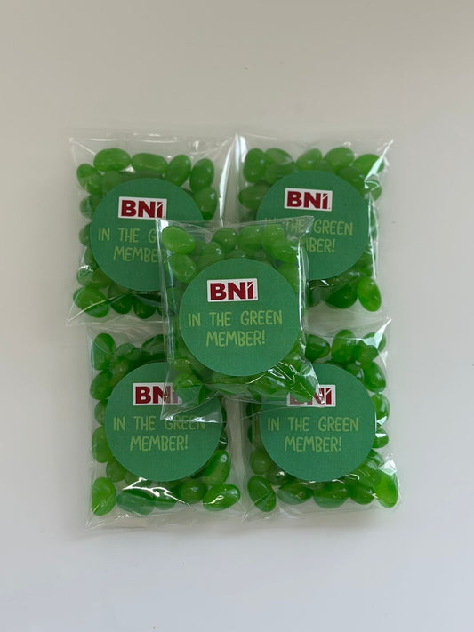 BNI In The Green Jelly Bean Bags - 10pk